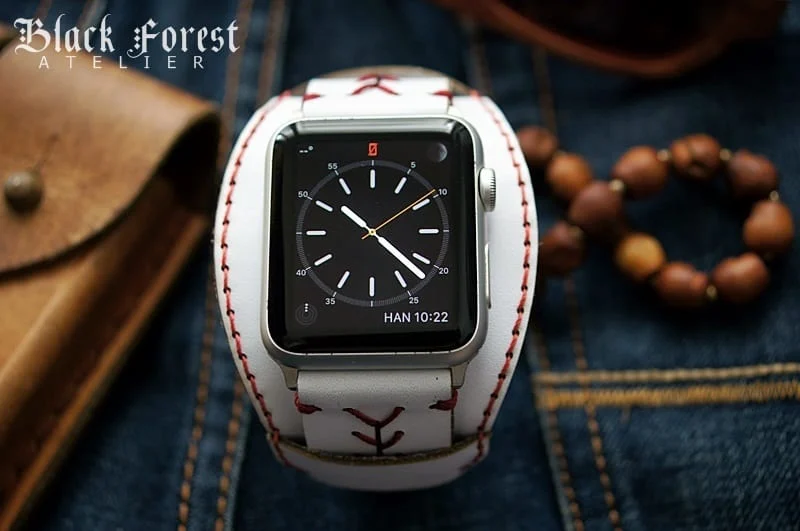 CUFF handgefertigt Leder Uhrenarmband incl. Lugs Adapter für Apple Watch (oder Apple Watch Sport) 42mm oder 38mm – Bild 3
